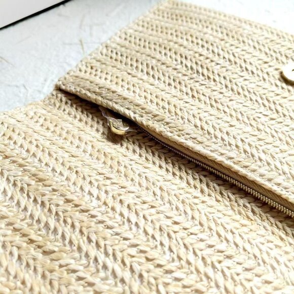 Dior Raffia Straw Clutch Bag - Picture 3 of 12